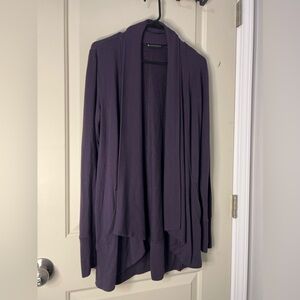 Athleta open front active cardigan - PLUM PURPLE - SIZE S